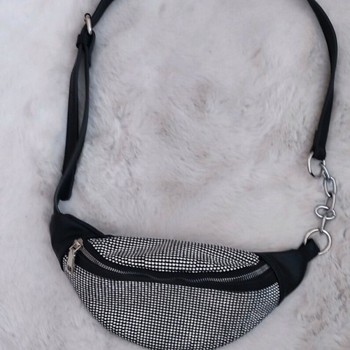 Deezee waist bag new, black with studs like strass