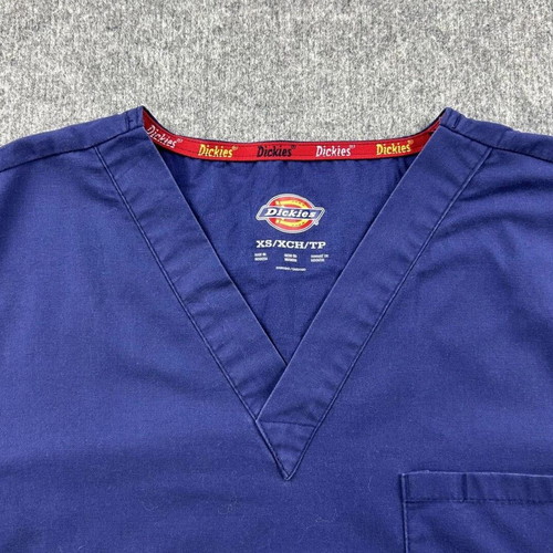 Dickies scrubs medical nurse shirt XS blue unisex like new