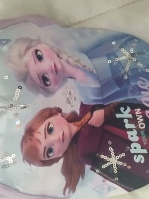 Καλοκαιρινό καπέλο Elsa Frozen νούμερο 54 σαν καινούργιο, πολύχρωμο με στρας