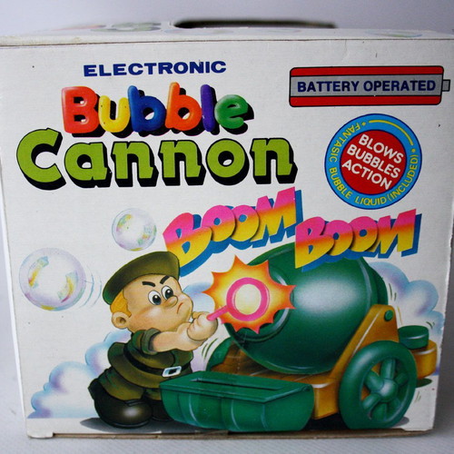 Vintage 90's Electronic Bubble Cannon new, old Botoy Hong Kong bubble toy