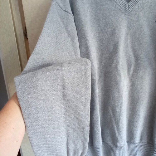 Gant gray cotton sweater men's large used