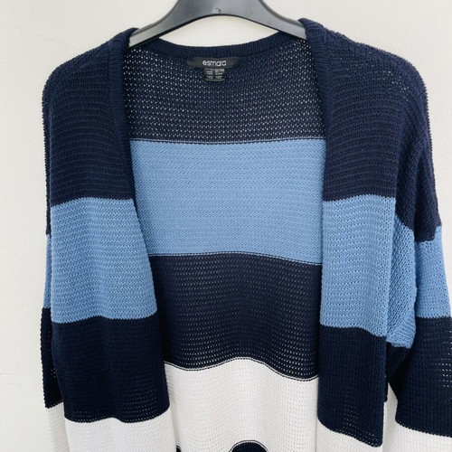 Esmara cardigan like new, size L/XL, navy blue and white