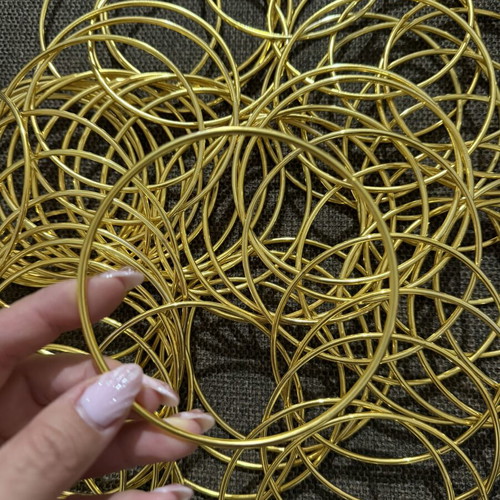 Gold rings 10 cm for wedding favors, pack of 60