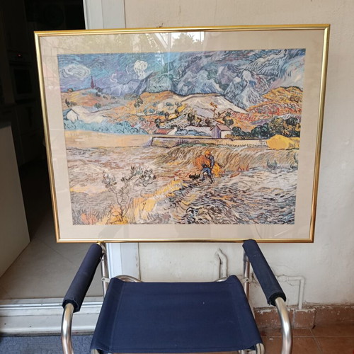 Framed poster like new with Vincent van Gogh's "Landscape at Saint-Remy"