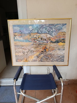 Framed poster like new with Vincent van Gogh's "Landscape at Saint-Remy"