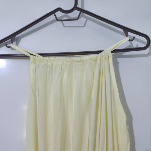 Maxi dress butteryellow custommade like new, one size S-M