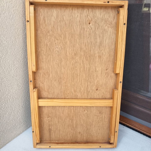 Wooden bed tray used with foldable legs
