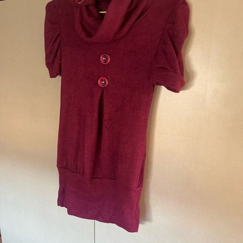 Women's knitted dress used, size small, red