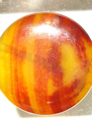 Mineral agate drilled like new, disc 27.35 mm, 50.75 ct