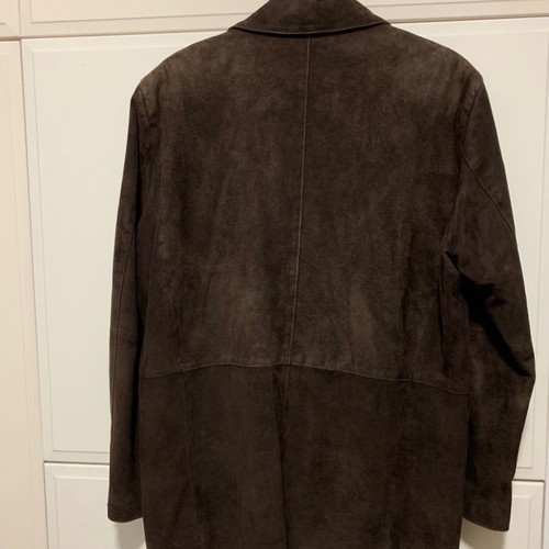 McGregor men's brown three-button suede jacket used