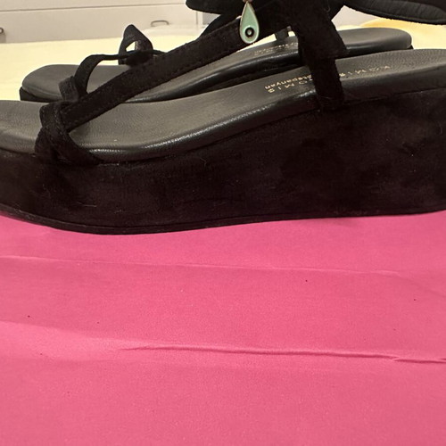 Komis & Komis by Stepanyan leather platform sandals used, size 37, black