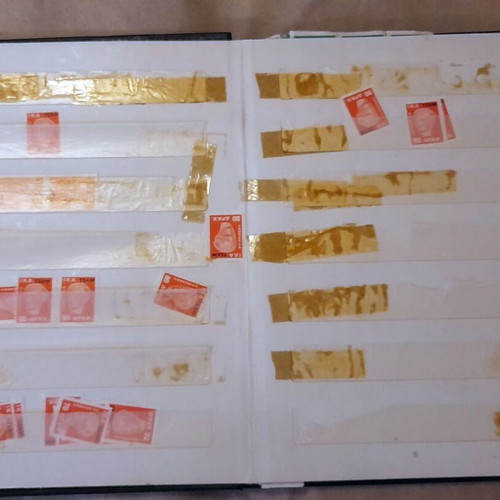Vintage IKA Stamp Album like new with 300 Greek drachma stamps
