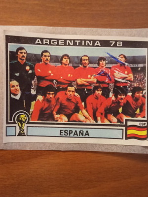 Αυτοκόλλητο Panini Argentina '78 Νο206 Spain Team μεταχειρισμένο
