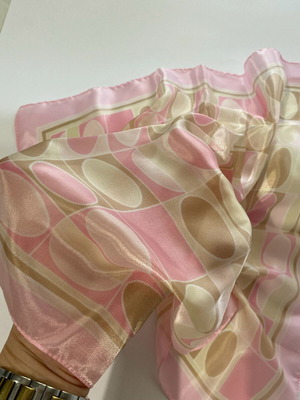 Pink scarf new 52x52cm