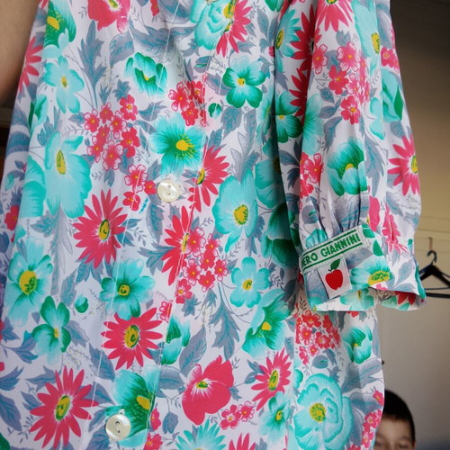 Vintage Piero Giannini floral kids shirt like new, size 134
