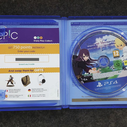 Tales of Vesperia Definitive Edition PS4 game like new