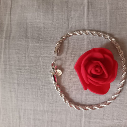 Silver bracelet 925 marked, silver plated, 20cm, new