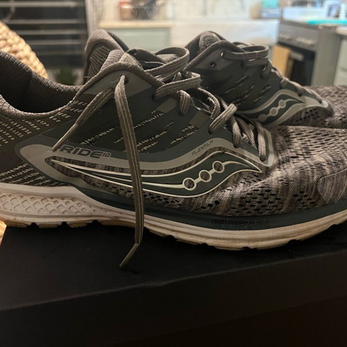 Saucony Ride No46 30cm athletic shoes used, gray