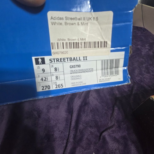 Adidas Streetball 2.0 sneakers black blue size 42.5