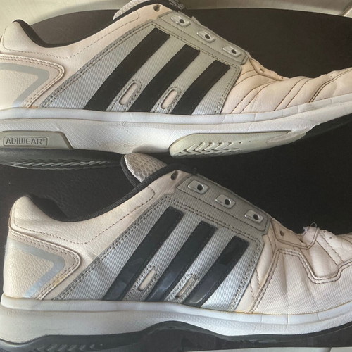 Adidas men's trainers used, size 45, white, athletic style