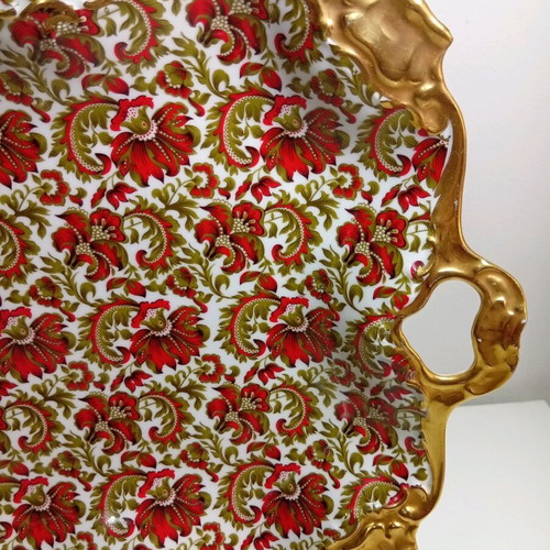 Vintage Alka Kunst (Kaiser) decorative plate with floral design 1958-1960