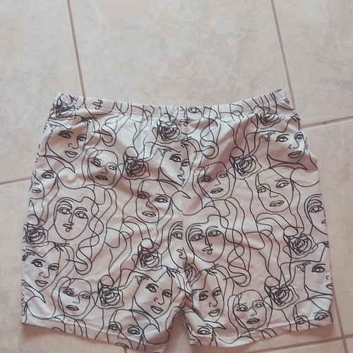 Plus size biker shorts Shein new, size 3XL, black and white