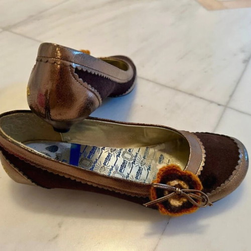 Piston brown/bronze ballerinas size 37 like new, low heel