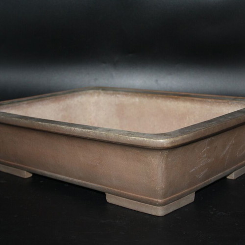 Japanese Tokoname Kisen flowerpot 44.5x33x11 cm used with crack