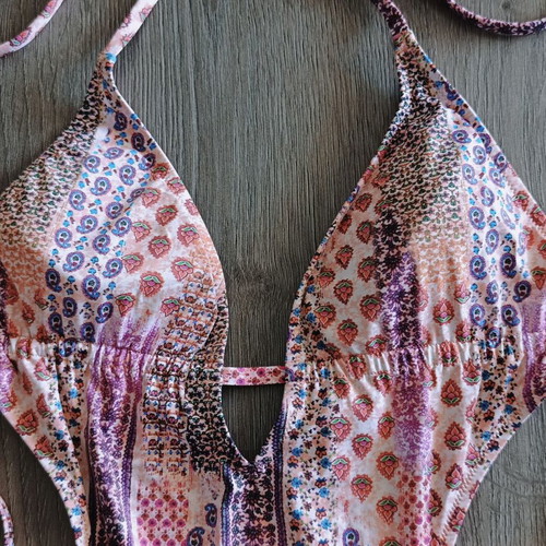Lascana monokini new, size S/M, pink multicolor