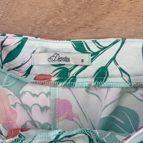 Devotion silk-like tropical print summer pants like new