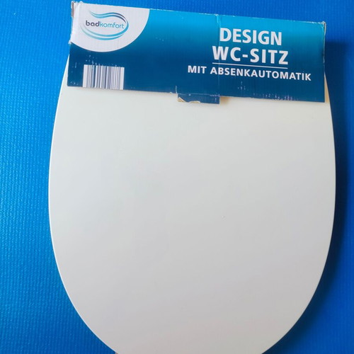 Toilet seat with soft-close mechanism, durable duroplastic, white new