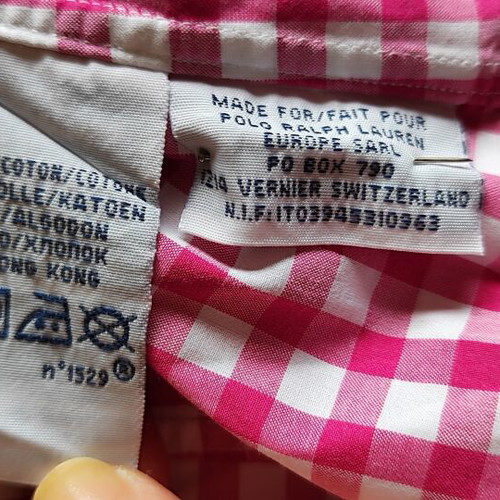 Polo Shirt by Ralph Lauren Regent Custom Fit L, like new, gingham red and white