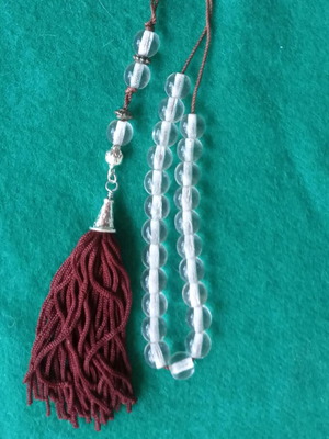 Vintage quartz transparent worry beads like new