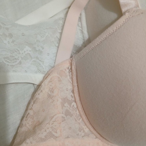 White bustier bra 85D with lace