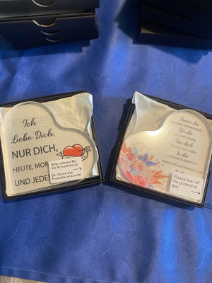 Souvenir heart with message new