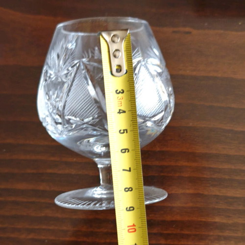 Brandy glasses made of Bohemian crystal like new, set of 6