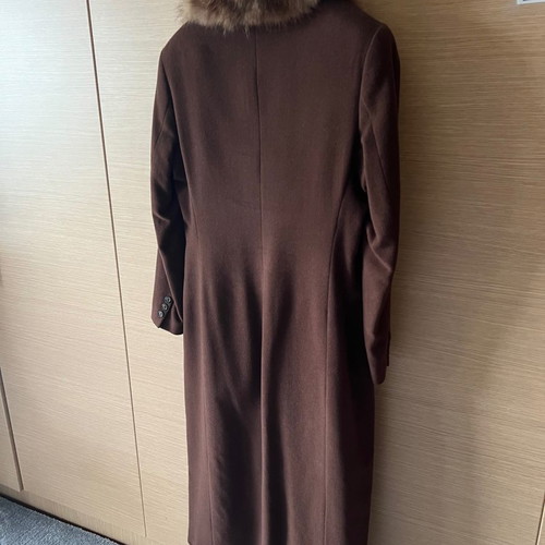 Rococo coat used with detachable fur collar, brown, size M