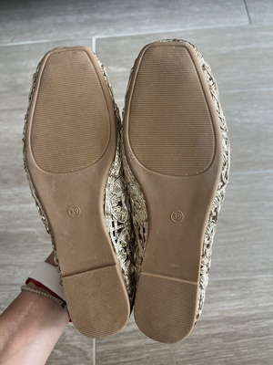 Gold ballet flats size 39