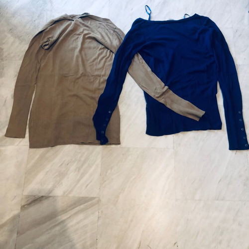 Pull and Bear thin spring cardigans, beige and blue, size M