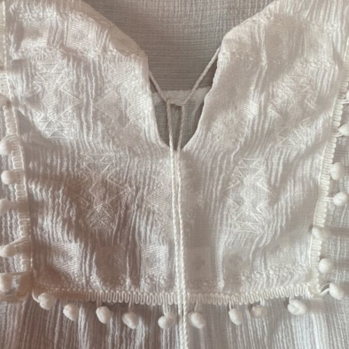 Boho white summer blouse Miss Right like new, size S