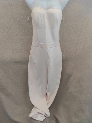 Be You strapless jumpsuit used, pink, heart neckline, zipper back