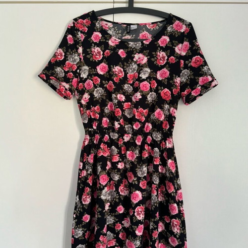 Mini floral dress H&M like new, multicolor, size S