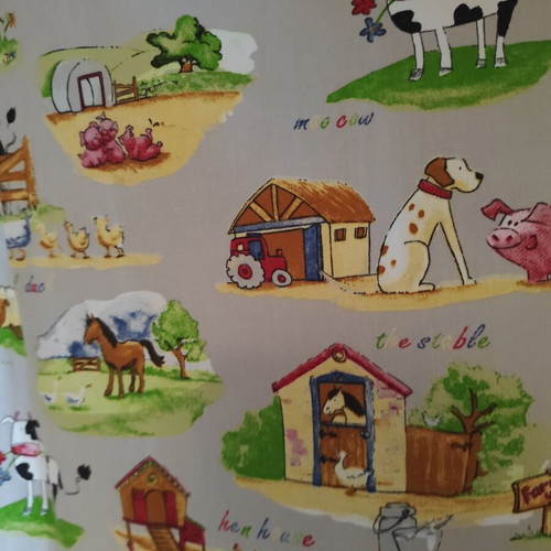 Children's curtains like new 1.5 m x 2.25 m cotton (AGROKTIMA) with tape