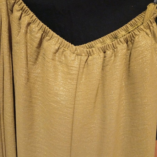 Seva set top and palazzo pants gold-black like new