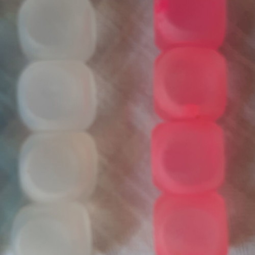 Plastic ice cubes new, set of 16, colorful