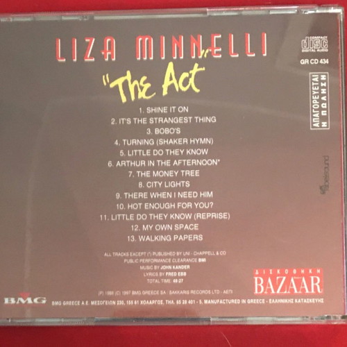 Liza Minnelli The Act CD like new