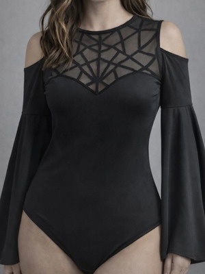 Ballroom bodysuit Grand Prix black new size M