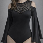 Ballroom bodysuit Grand Prix black new size M