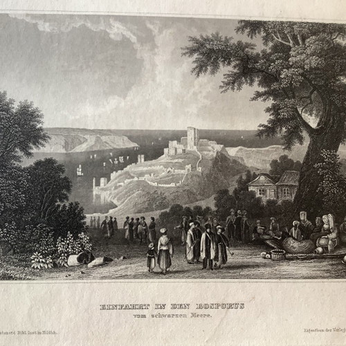 Entrance to Bosporus from Black Sea chalcography used 1848
