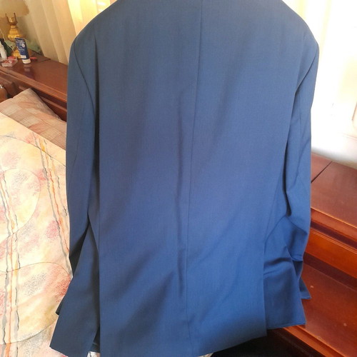 Berto Sezo suit used, blue, size L with tie and pocket square